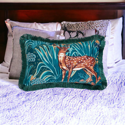 Tassels Velvet Reversible Pillow Cover