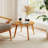  Outdoor Acacia Wood Side Table Patio 24.5'' Round End Table w/ Slatted Tabletop-816374709