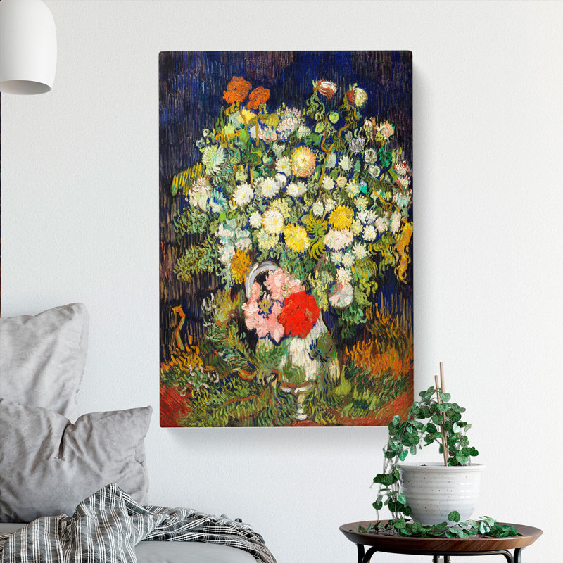Bouquet Of Flowers by Vincent Van Gogh - Wrapped Canvas, 60cm H x 40cm W x 3cm D