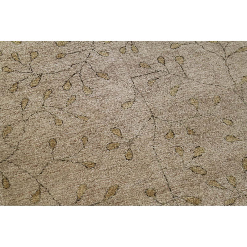 Tapis beige noué à la main de haute qualité