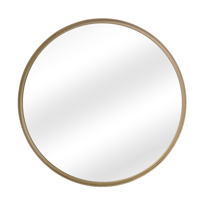 Mercury Row® Fergus Round Metal Wall Mirror & Reviews | Wayfair