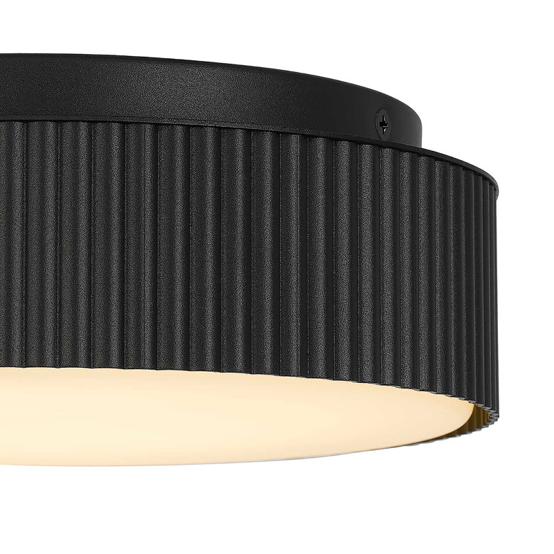 Plafonnier encastré 9 po à DEL noir, 3000 Kelvins, H 3 pi x l 9 po x P 9 po