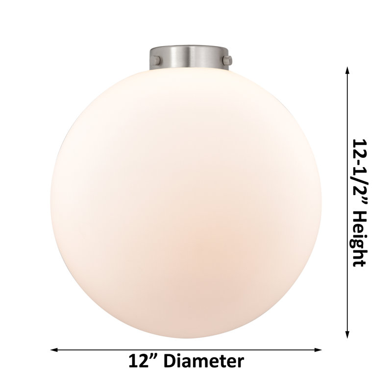 Plafonnier encastré 1 lampe 12 po Alstrom, DEL, Laiton antique, Blanc mat