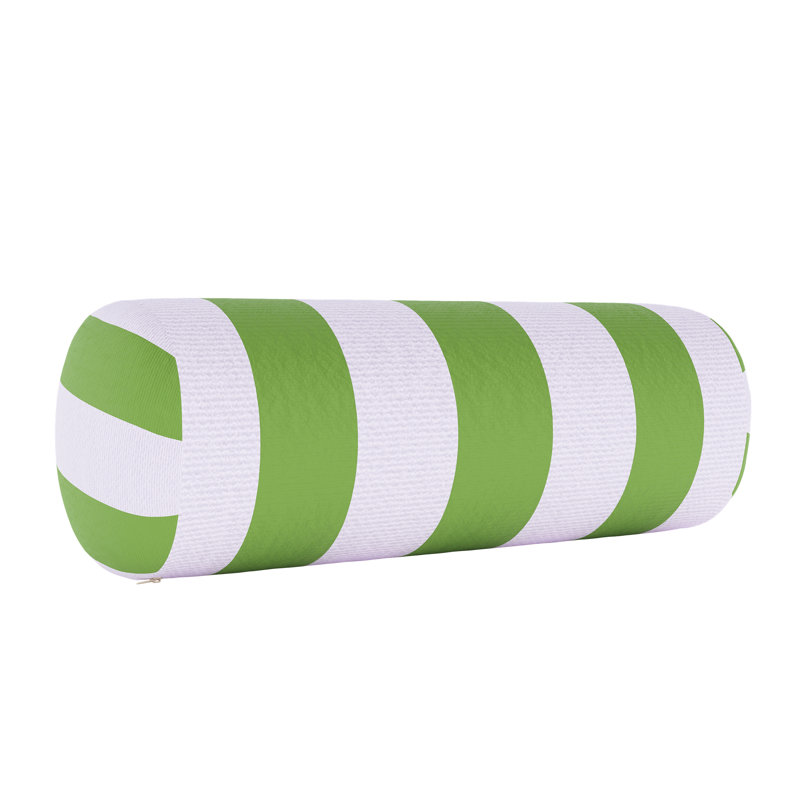 Coussin d'extérieur/intérieur Sunbrella Amala, Rayé blanc / vert