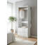 Garde-robe 32 po en bois blanc avec deux tiroirs