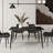  Juvan 5-Piece Modern Rectangular Sintered Stone Dining Table Set With 4 Faux Leather Chairs-893404803