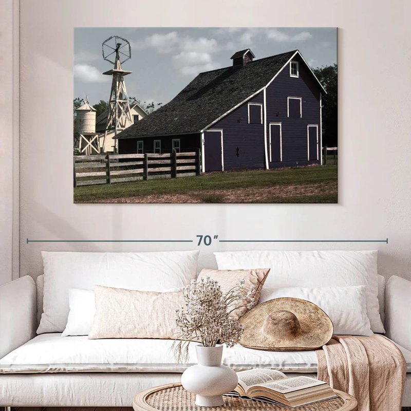 Lilie Blue Barn, 34" H x 51" W