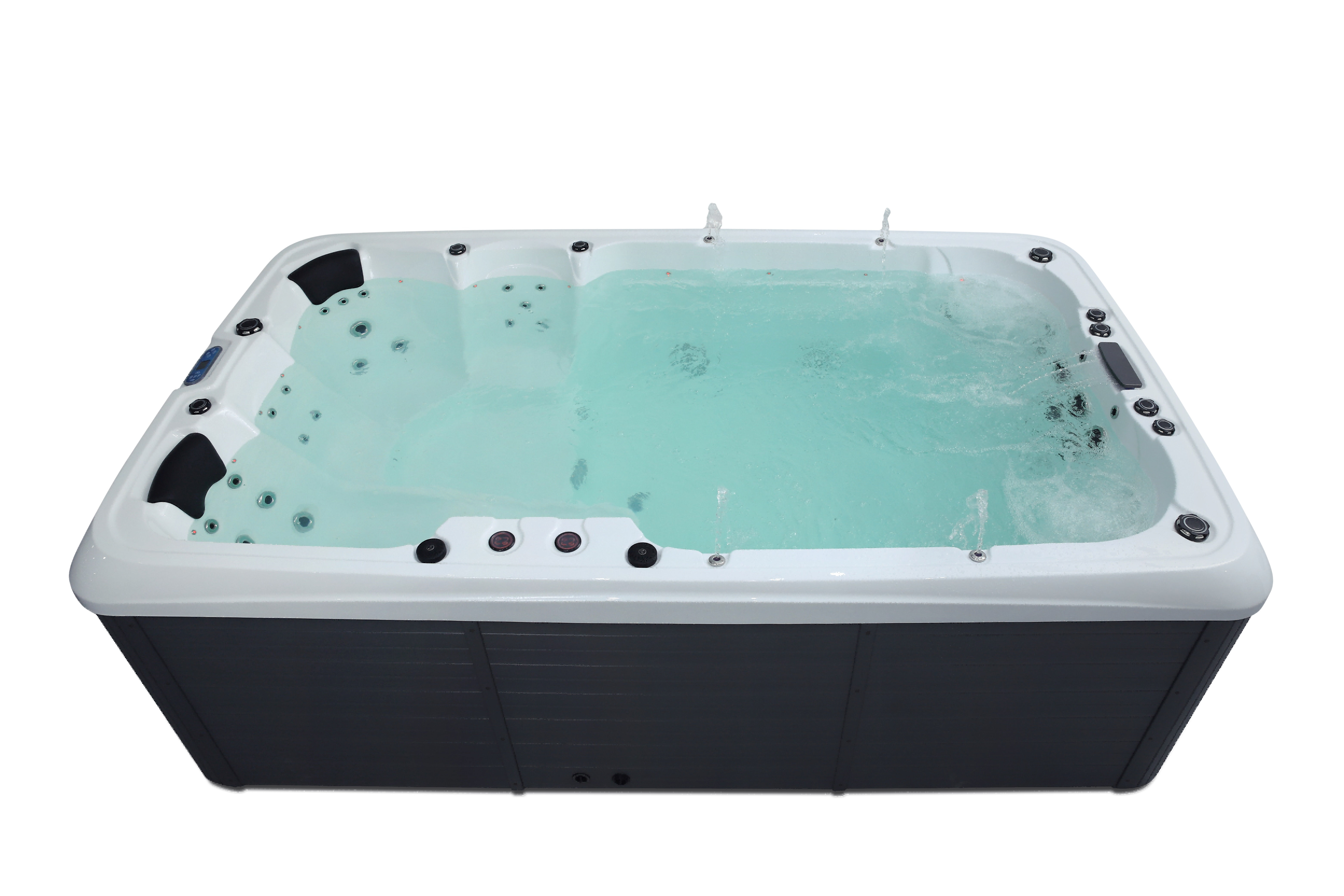 Comfort Hot Tubs 50 Jet Acrylic Rectangular Hot Tub in Gray Wayfair