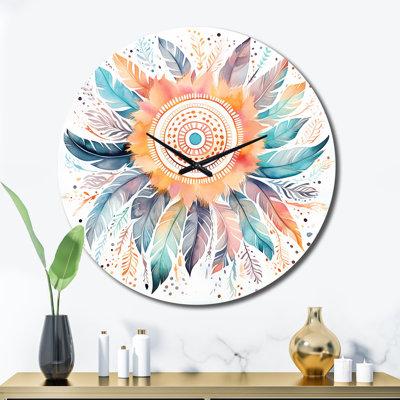 Horloge murale pastel Boho Dreamcather