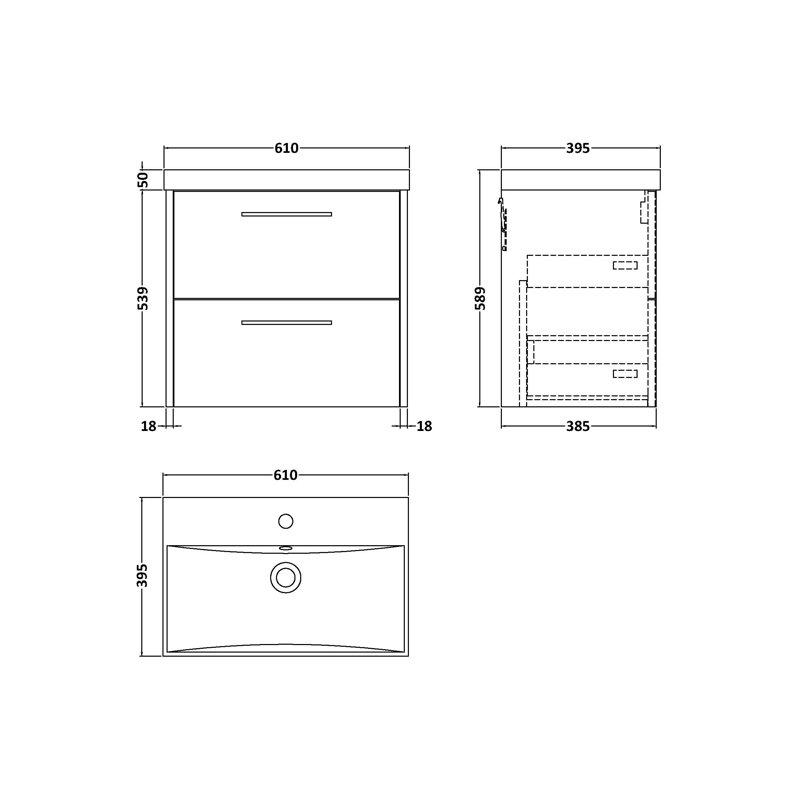 Juno Single Bathroom Vanity with Integrated Vitreous China Basin, Coastal Grey