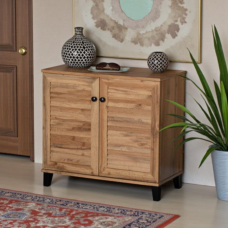 29.42" W 12-Pair 2-Door Shoe Cabinet