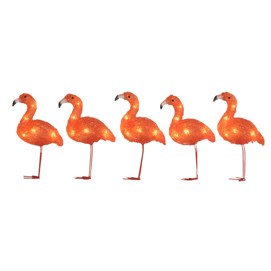 Party-Lichterkette Flamingos mit 5 Leuchten