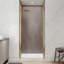 Portes de douche et de baignoire réglables sans cadre, or brossé, solution pour petits espaces