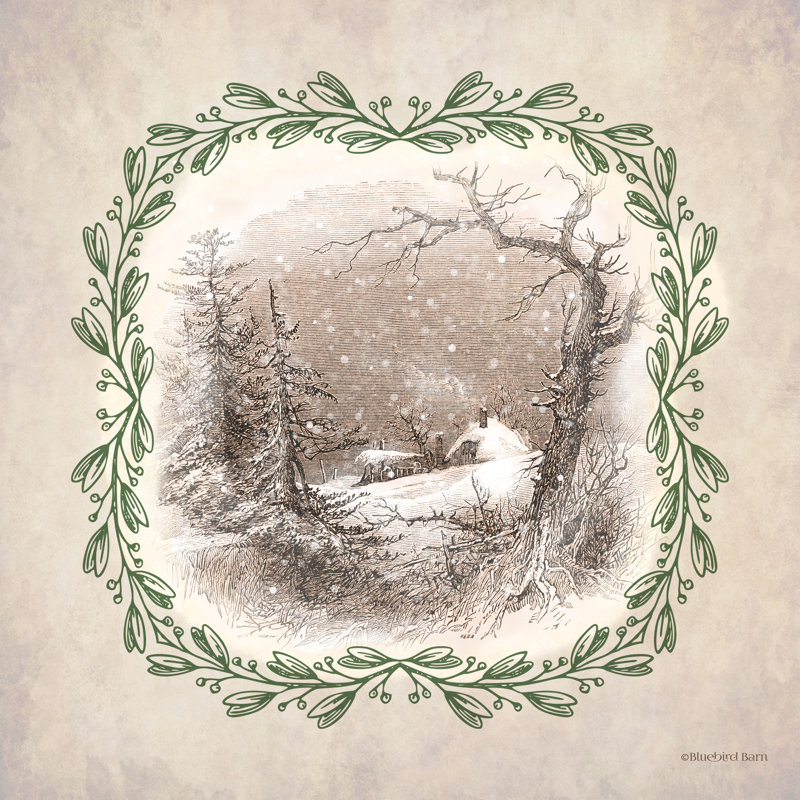 Gravure de scène hivernale 2883650, H 12 po x l 12 po, Non, Toile tendue