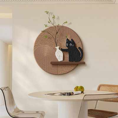 Art mural encadré pour chat noir