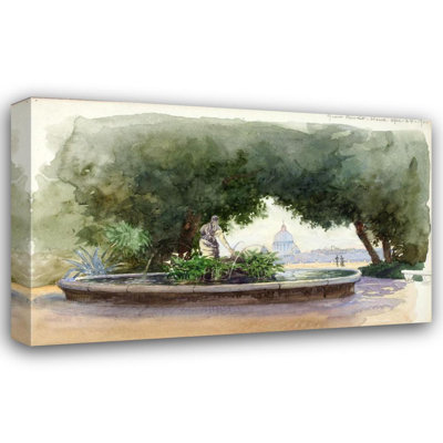 "From Pincio, Rome" by  George Elbert Burr - Gallery Wrap Canvas Wall Art
