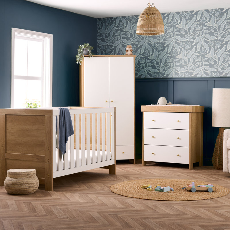 Nika 3 Piece Room Set, Oak/White