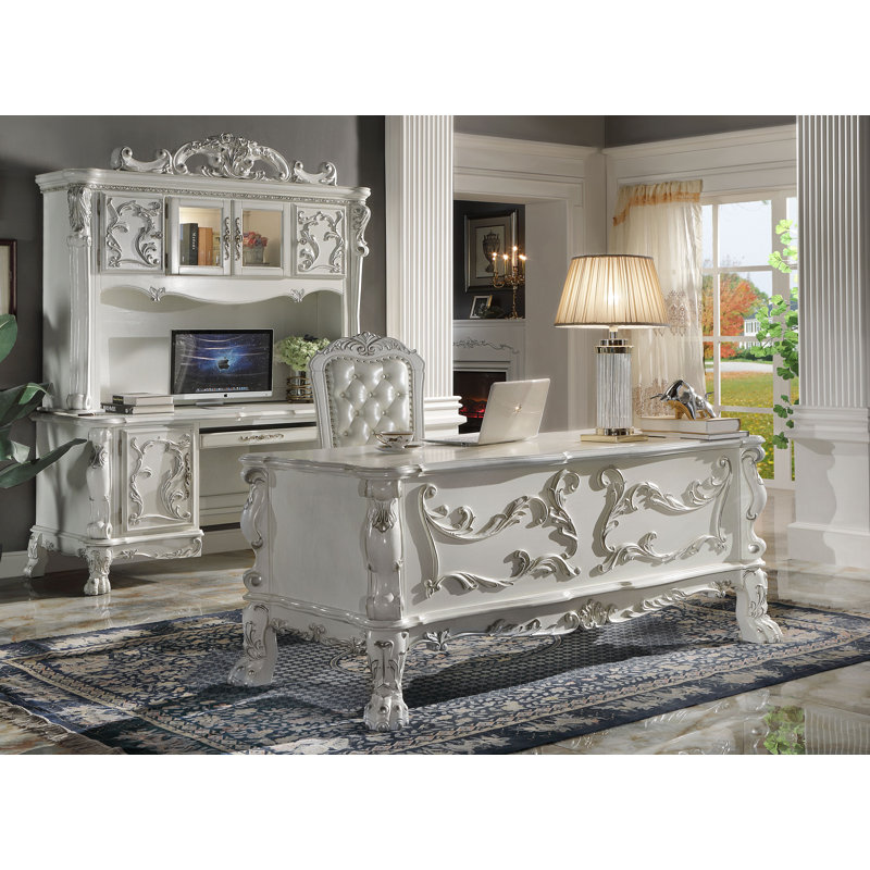 Bureau d'ordinateur l 72 po avec huche et armoire Luyn, H 88,5 po x l 76,7 po x P 24,4 po
