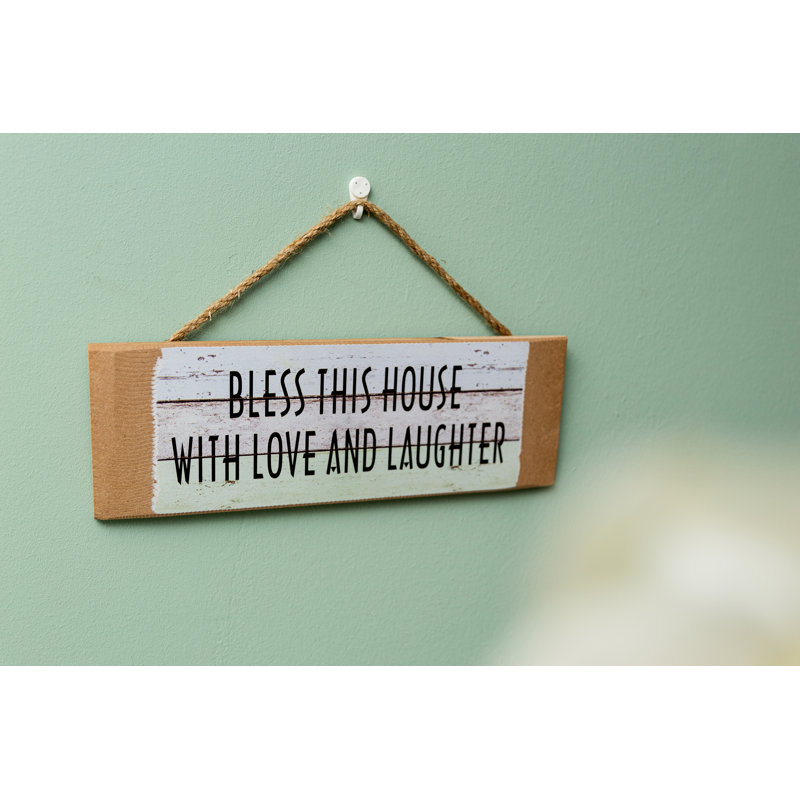 Bless This House Textual Art on Wood