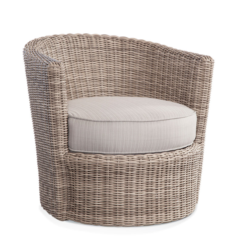 Paradise Bay Outdoor Swivel Lounge Chair, Wide Stripe Navy; 6221-61