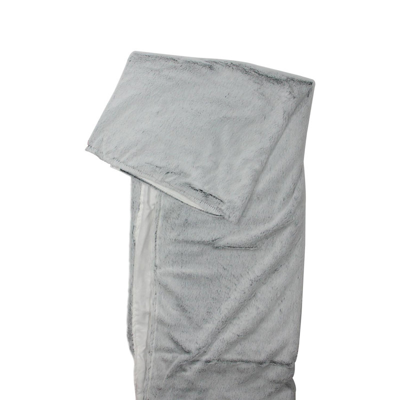Ash Gray Plush Rectangular Throw Blanket 55" X 62"