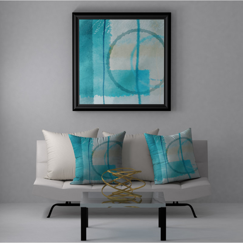 Abstract Reversible Throw Pillow, 18" x 18"