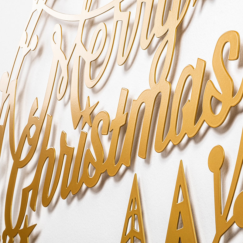 Wall Decor on Metal, Gold