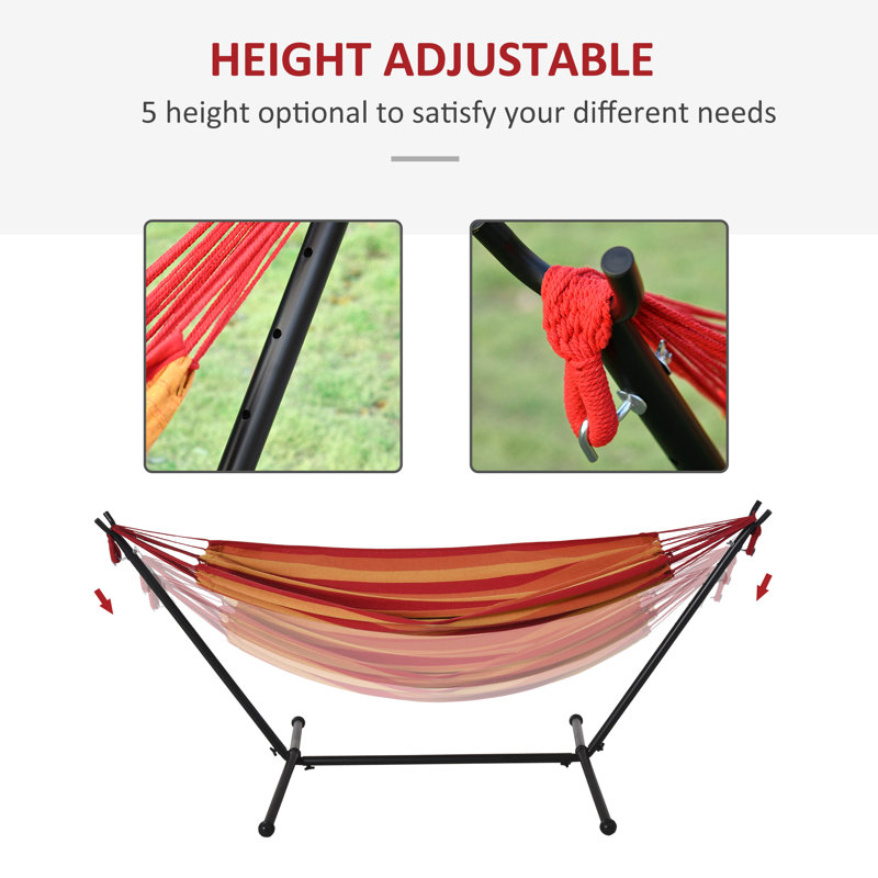Blandinsville Spreader Bar Hammock with Stand, Red