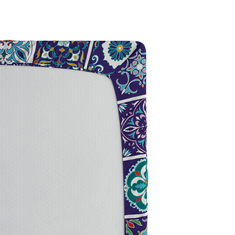 Drap-housse de fleurs ethnique, Drap-housse simple TG