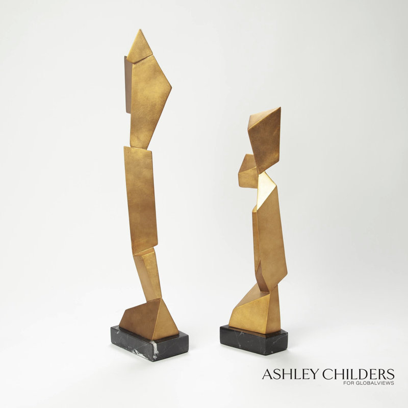 Facet Sculpture-Gold-Lg