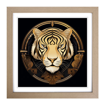 Tiger Art Deco No.1 - Framed Print