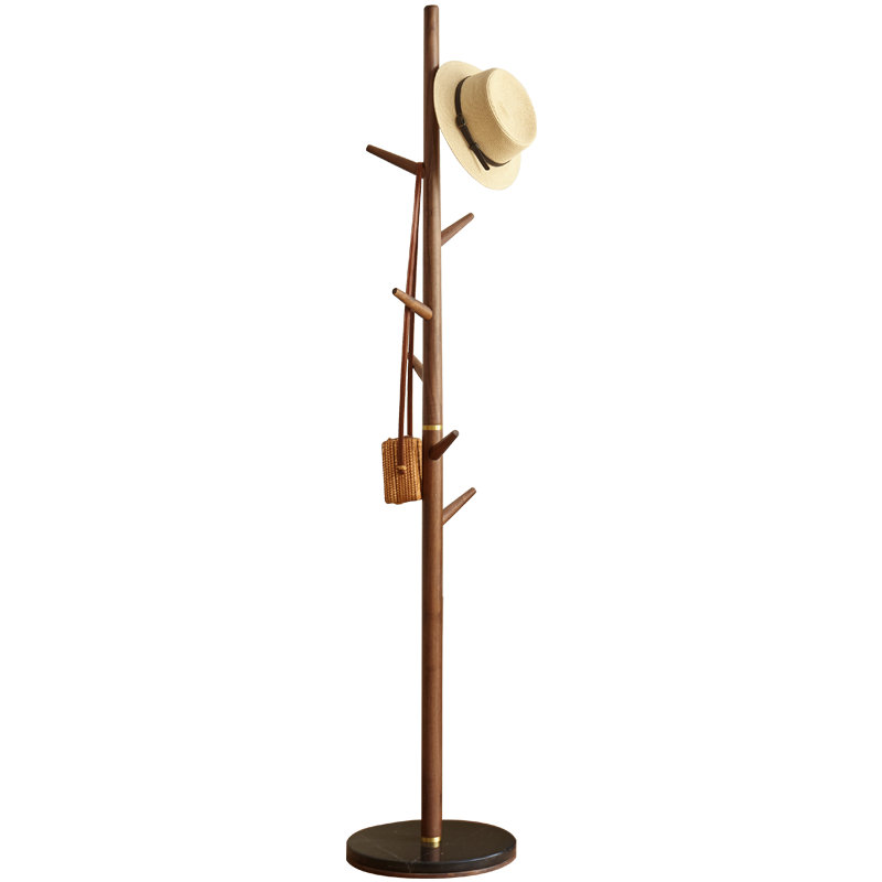 Portemanteau en bois massif pour chambre à coucher, garde-robe, entrée, Brun