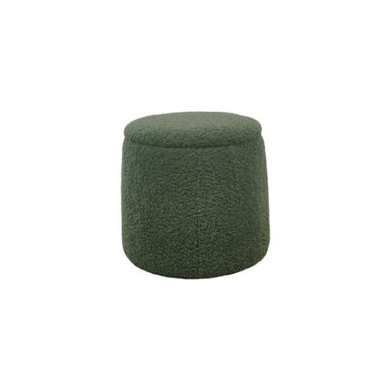 Repose-pieds rond avec rangement, Vert