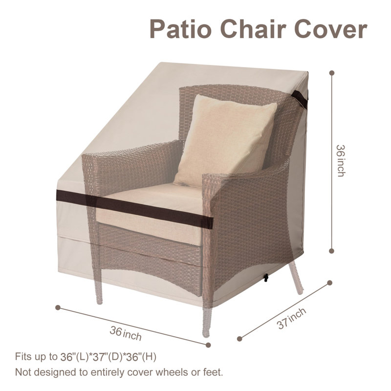 Patio Chair Cover 2pcs/set, 36"H x 36"W x 37"D
