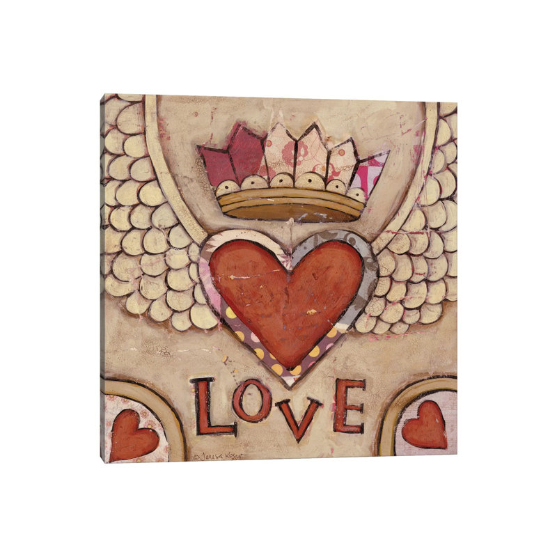 Winged Heart by Teresa Kogut - Print on Canvas, Wrapped Canvas, 66.04cm H x 66.04cm W x 1.91cm D