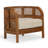 32" Wide Linen Barrel Chair