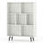 7 Cube Bookcase 3-Tier Modern Storage Organizer with 4 Metal Legs Bookshelves