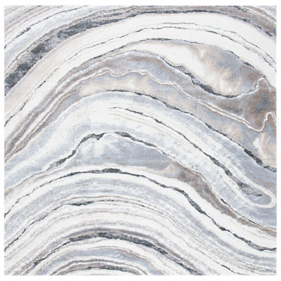 Tapis ivoire / gris Makenna