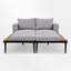 55.02'' Wide Rectangle Iron Patio Daybed with Cushions-95943466