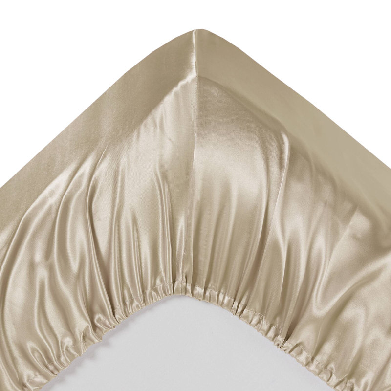 Satin Luxury Sheet Set, Queen Sheet Set, Champagne