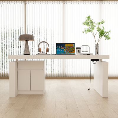 Bryasha 71'' W Height Adjustable Standing Desk