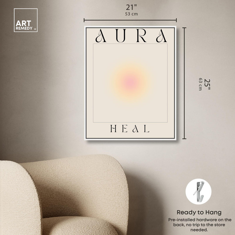 «Aura Heal» par Corrigan Studio®, Cadre blanc, H 25 po x l 21 po