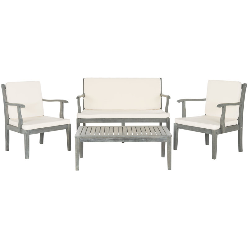 Ensemble de conversation avec canapé et coussins 4 pièces Cogan, Beige