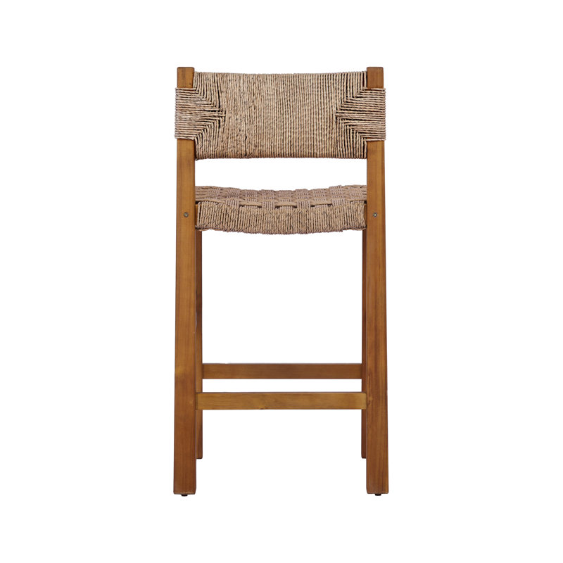 Tabourets de bar d'extérieur Breezia Bohemian Coastal, Brun clair / teck, 2
