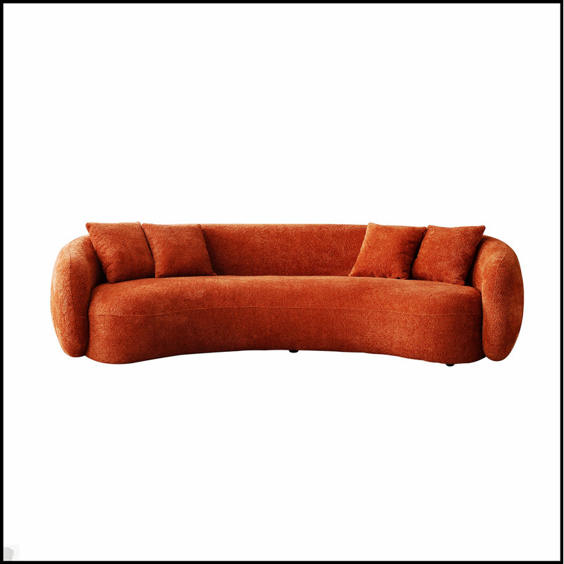 Canapé modulaire 5 places Boucle, Orange