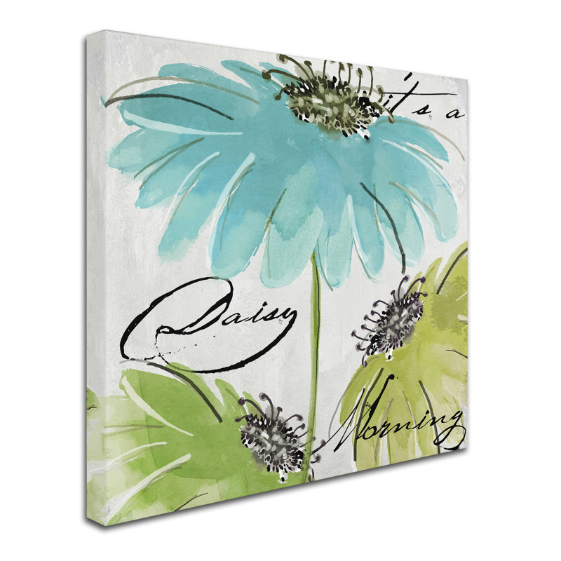 «Daisy Morning II» par Jadaya, impression sur toile tendue, H 24 po x l 24 po x P 2 po