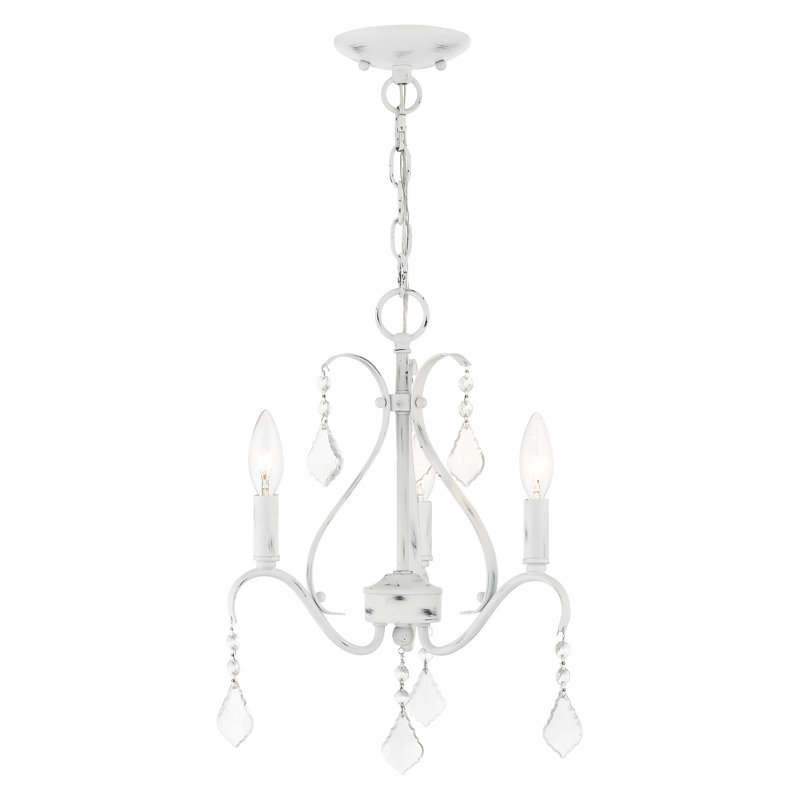 Maines 3 - Light Candle Style Classic Chandelier with Crystal Accents