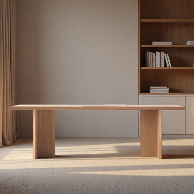 Bureau en bois massif et table de conférence en forme longue