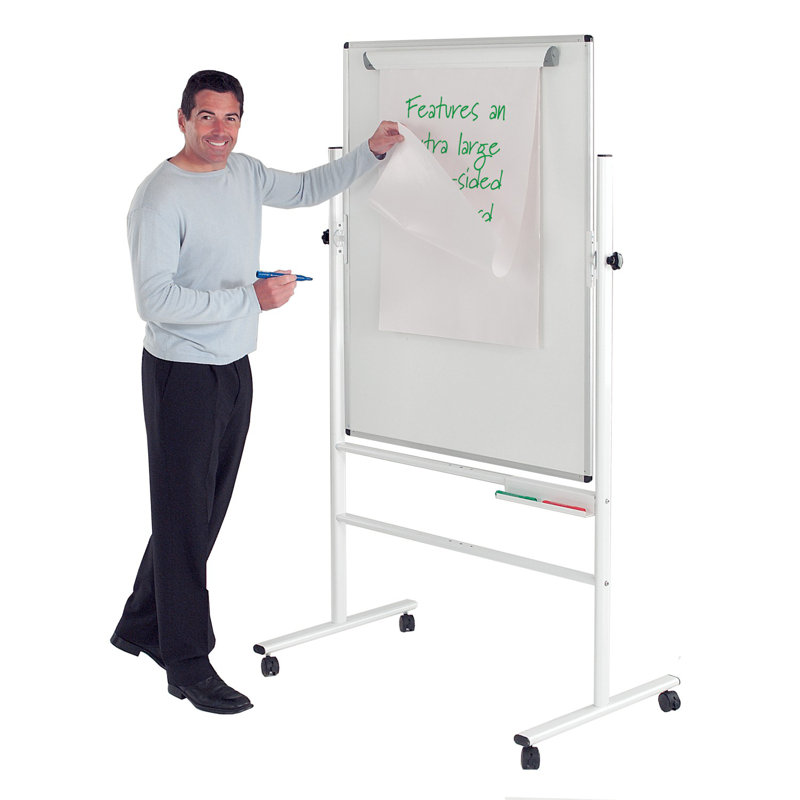 Free-Standing Whiteboard, 120 cm H x 90 cm W