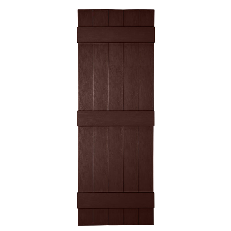Persiennes personnalisées à 5 planches fermées, Bourgogne, 64"